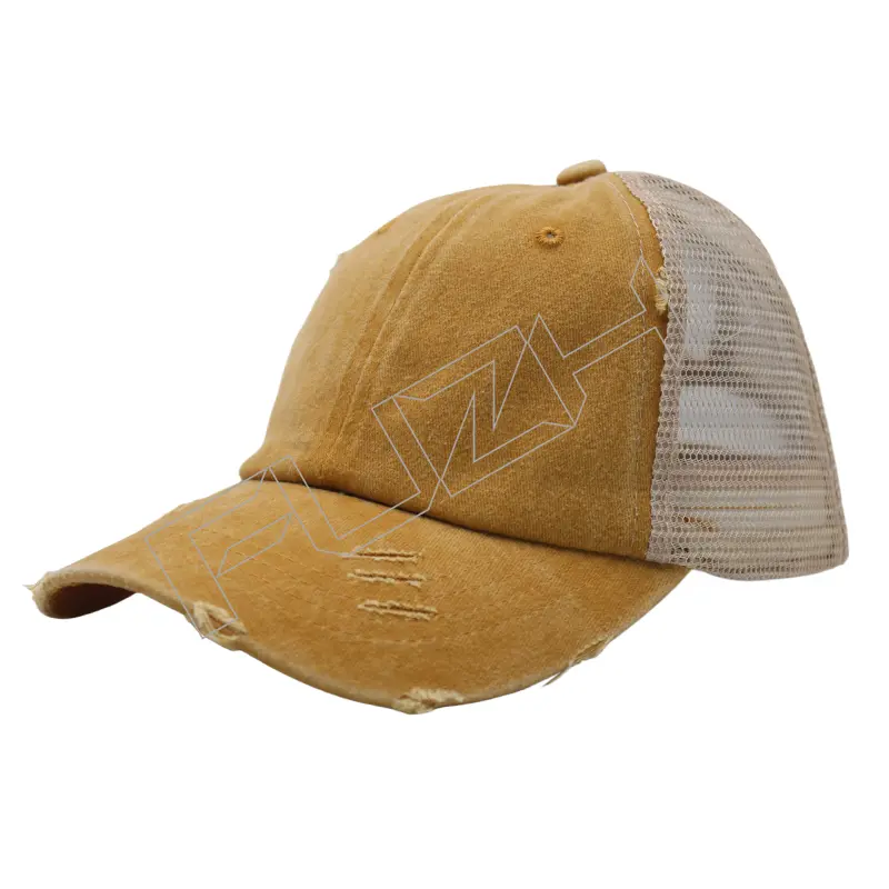 FZBC-6109 New fashion broken trucker washed vintage cap for men and women the same vintage fashion brand mesh baseball cap baseball cap wash to make old cap