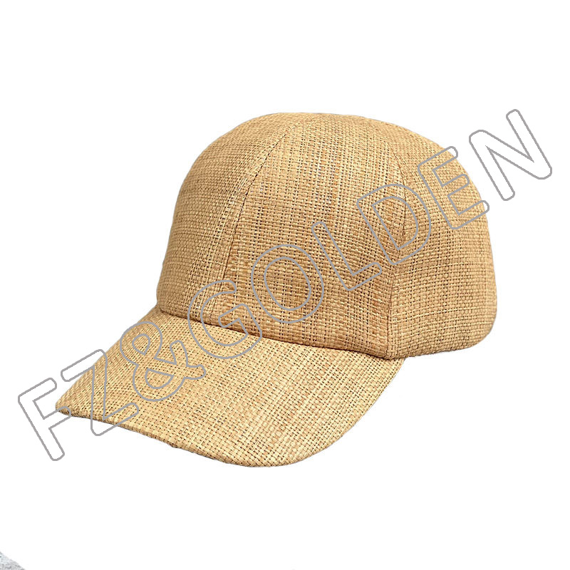 summer sunscreen shade breathable baseball straw raffia hats 
