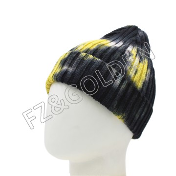 FZBH-1003 100% Cotton Tie-dyed Knitted Hat