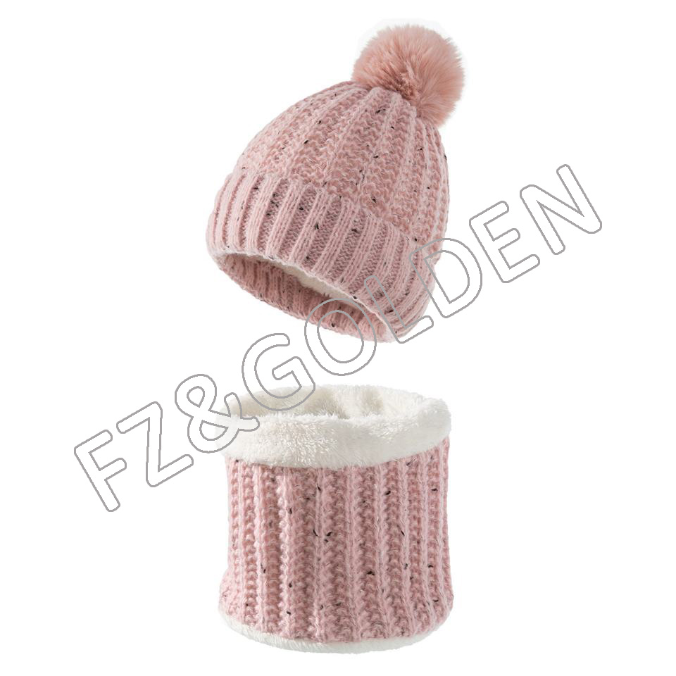 Discount Beanie Cap Manufacturers - 
 Winter Warm Knitted Women's Beanie and Scarf Set   - FUZHI