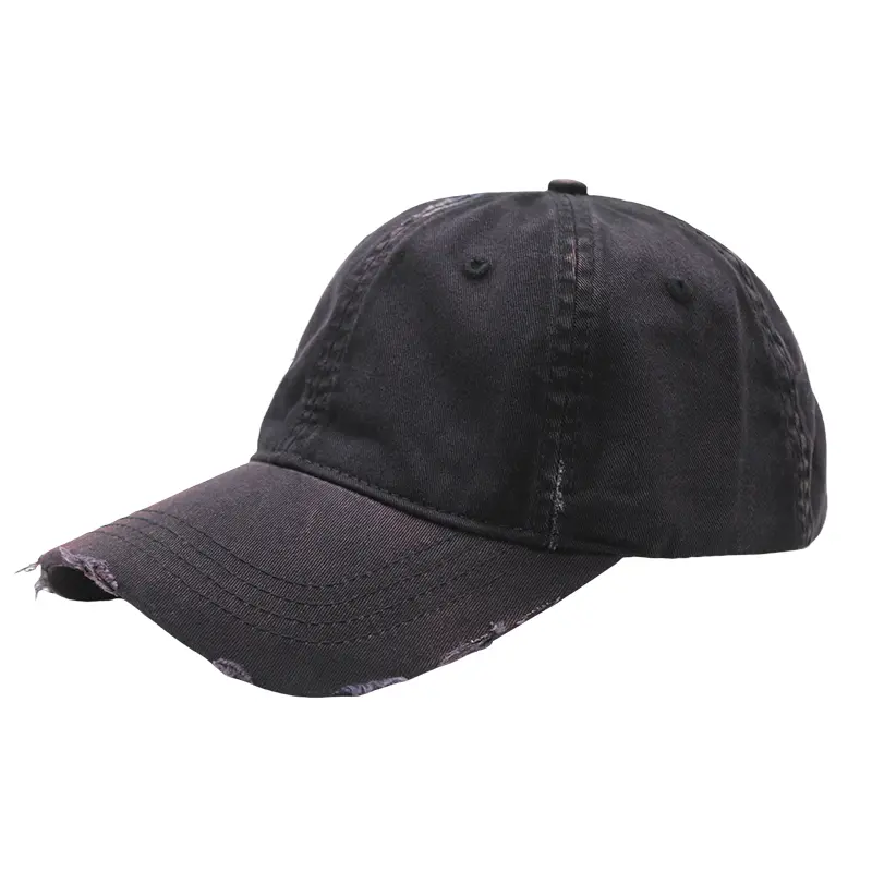 FZBC-6113 Fashion broken washed vintage cap men’s and women’s fashion brand water wash hole baseball cap outdoor sports travel sun protection washed cap