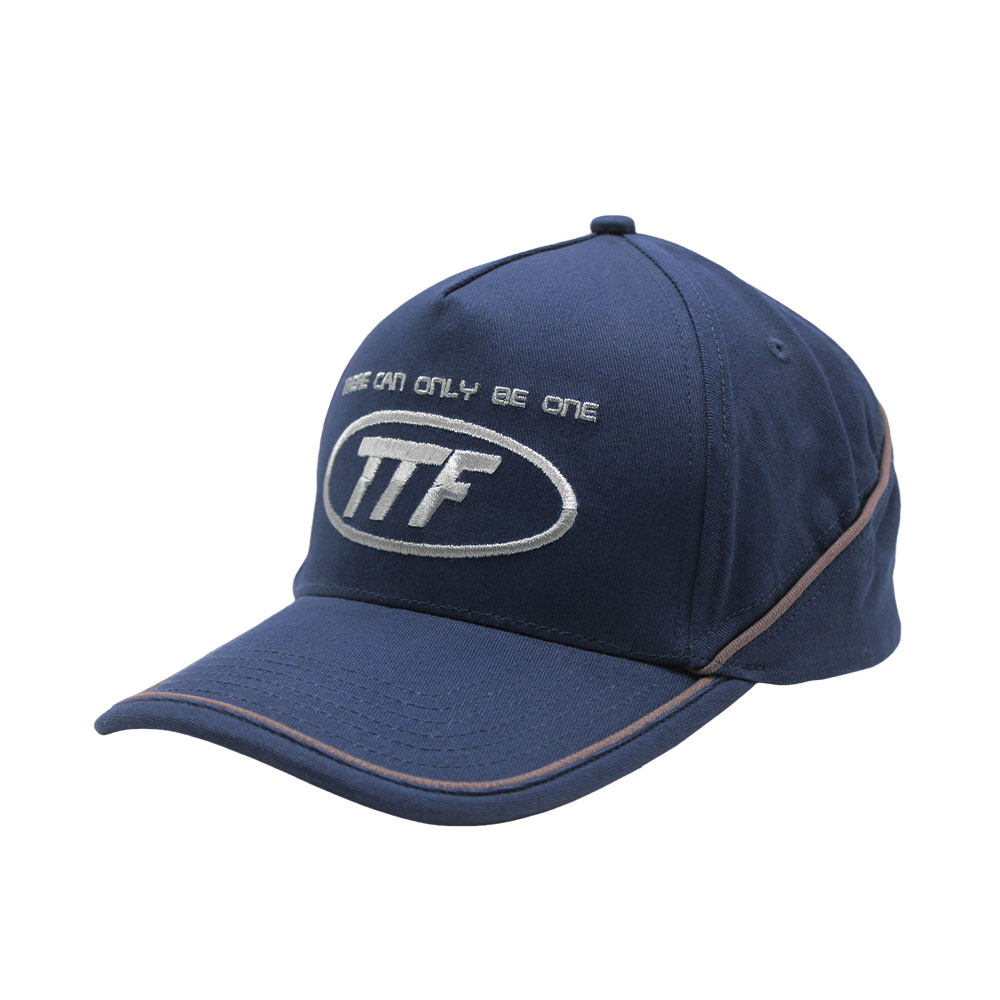 FZBC-6034 Adjustable 5 panel cap with silver embroidery design baseball cap