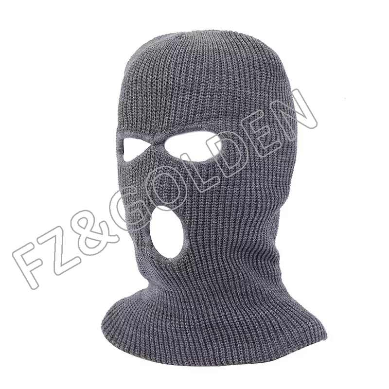 FZBH20250716 Fashion Knitted Ski Masks Full Face Winter Hats 3 Hole Hats Embroidery Custom Balaclava