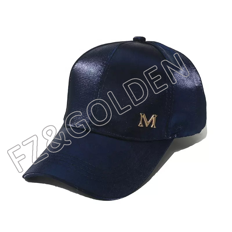 FZBC20250716-2 high quality silk satins unique 6 panels cheap custom hat baseball cap