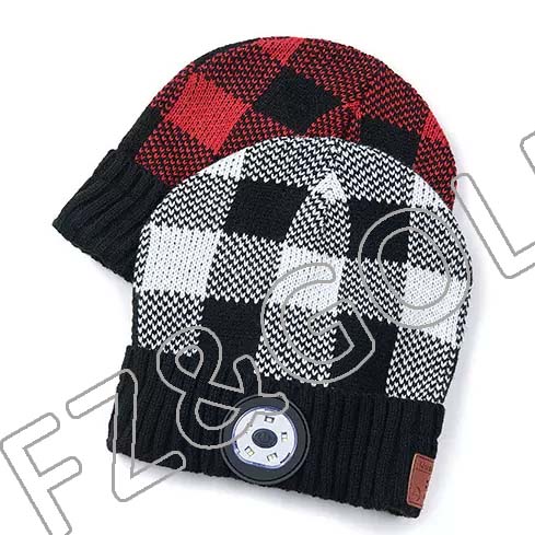 Discount Knitted Beanie Suppliers -   New arrival hot sale smart wireless musical knit bluetooth beanie hat with light and headphones  - FUZHI