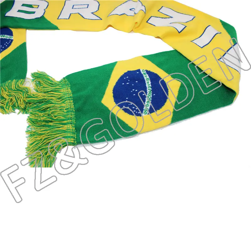 Export Wool Scarf Supplier – 
 High Quality Custom Embroidery Knitted Scarf     – FUZHI