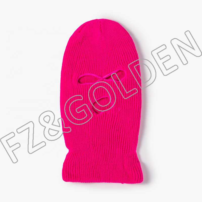 High-Quality Beanie Factory - 
 3 Hole Winter Ski Mask Knitted Balaclava Hat   - FUZHI