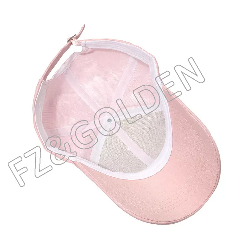 FZBC20250716-2 high quality silk satins unique 6 panels cheap custom hat baseball cap