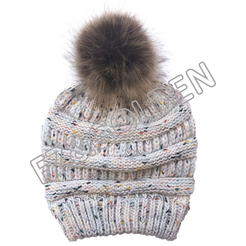 Winter Detachable  Ball Women Hats