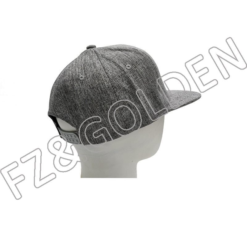 Wholesale Sun Cap Manufacturers - 
 6 Panel  Custom Logo Snapback Cap Flat Peak  - FUZHI