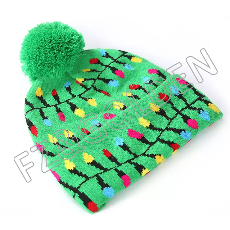FZBH20250722-3 New arrival winter children custom customized logo kids knit ted christmas beanie ...
