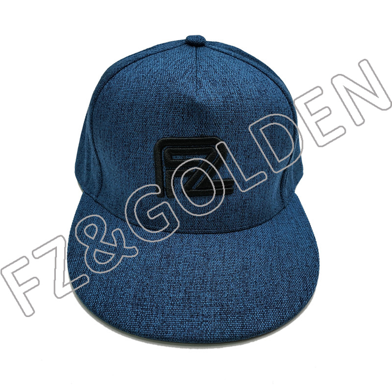 Export Bike Cap Factory - 
 5 Panel  Embroidery Logo Snapback Cap  - FUZHI