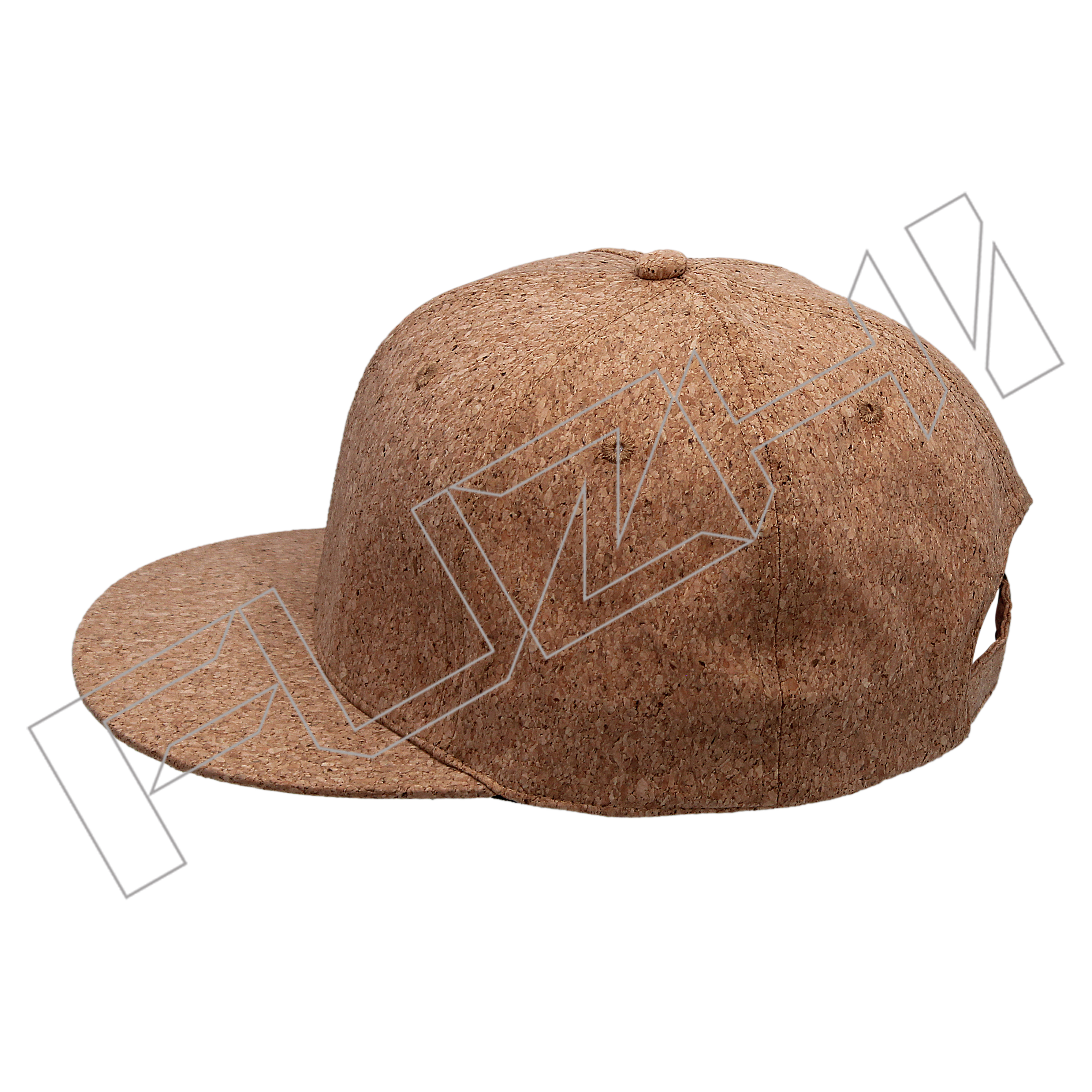 FZBC-6210 6 panel snapback cork wood cap
