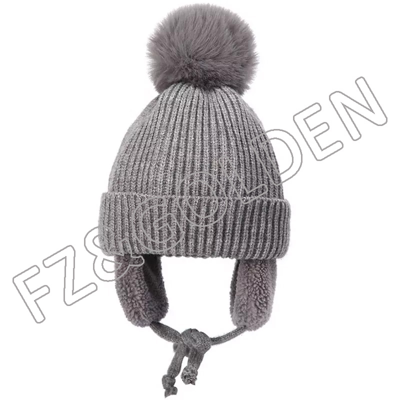 FZBH20250722 New arrival hot sale amazon fun customize kids hats&caps with earfalps winter