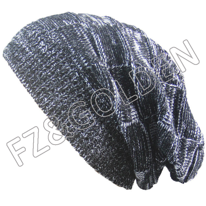 Wholesale Designer Men Oversize Skull Slouch Beanie Knit Hat 