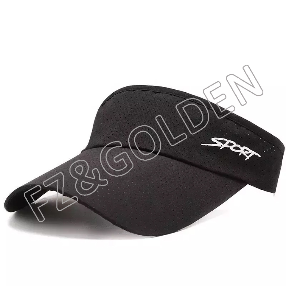 FZBS20250729-2 Wholesale Custom Embroidery Printed Logo Outdoor Beach Adjustable Sun Cap Quick Fast Dry cap golf running Visor Hats For unisex