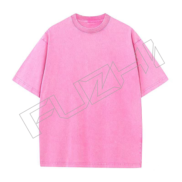 FZWT-1000 Customize high quality color washed 100% cotton T-shirt