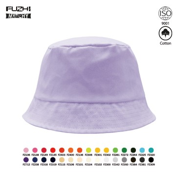FZFH-1002 Soft breathable cotton light purple casual style bob hat