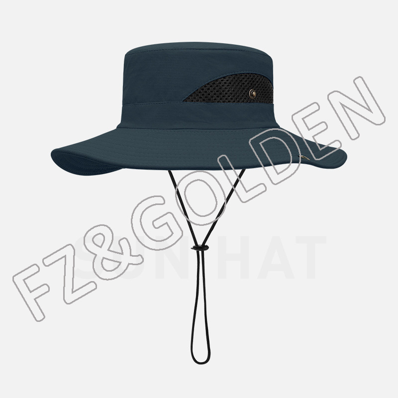 China Kids Hat Supplier - 
 Fishing Windproof UPF50+ UV Protection Beach Mesh Sun Fisherman Bucket Hats  - FUZHI