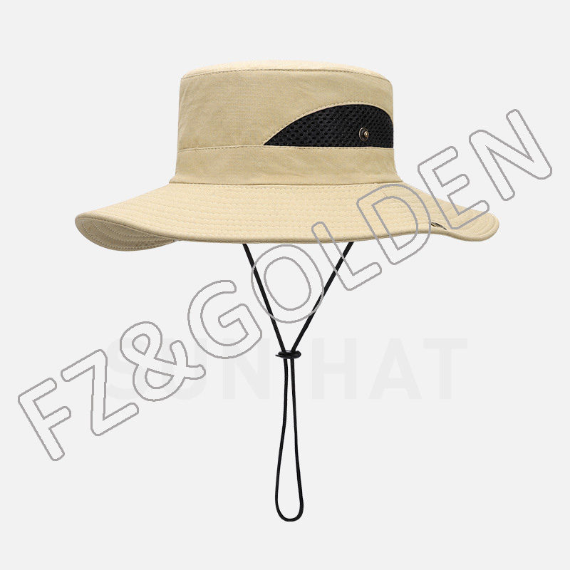 China Kids Hat Supplier - 
 Fishing Windproof UPF50+ UV Protection Beach Mesh Sun Fisherman Bucket Hats  - FUZHI