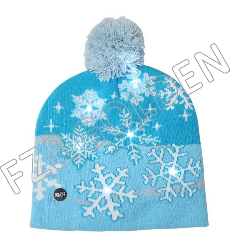 Christmas product Christmas LED Knitted Hat  – FUZHI