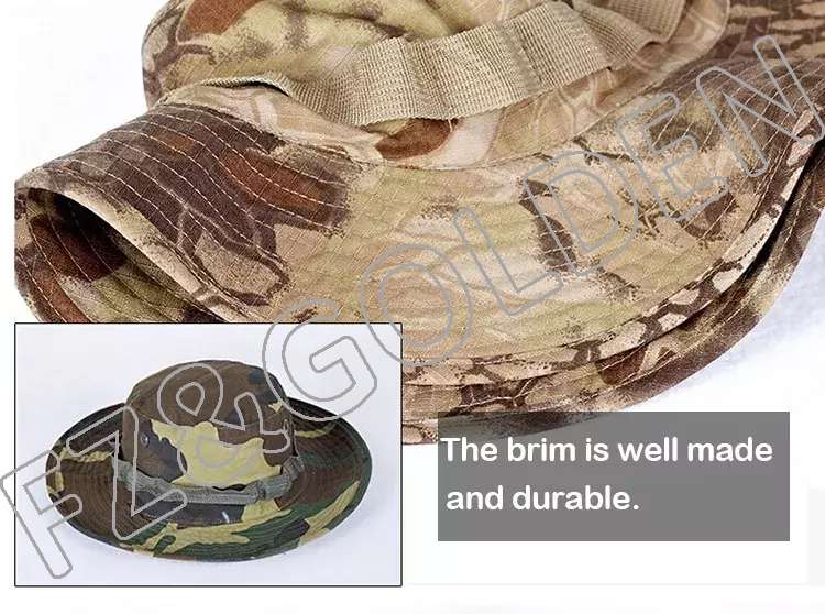 FZFH-3001anming Outdoor Summer Wide Brim Boonie Hat Camo Sun Cap for Men or Women