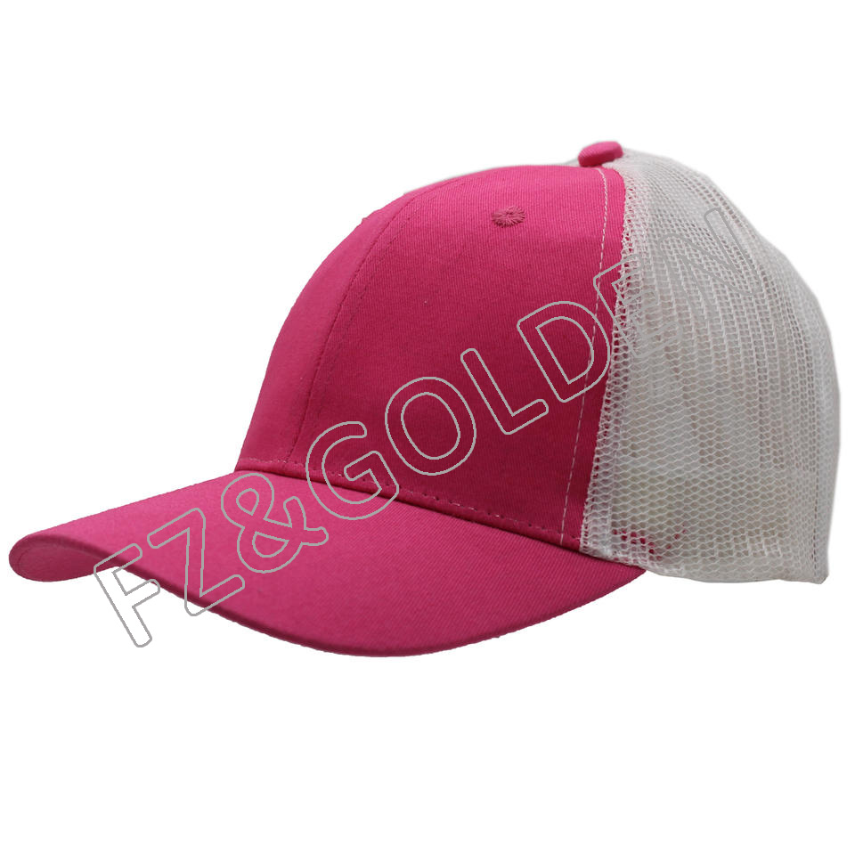 Wholesale Custom Men Classic 6 Panel Curved Brim Trucker Hat 