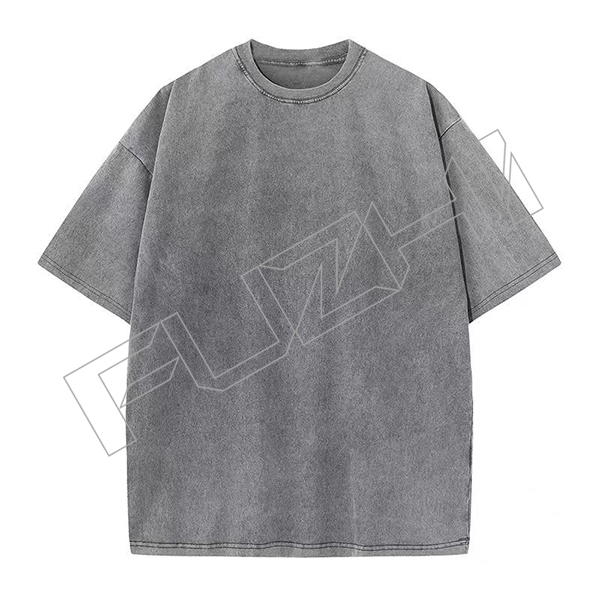 FZWT-1000 Customize high quality color washed 100% cotton T-shirt