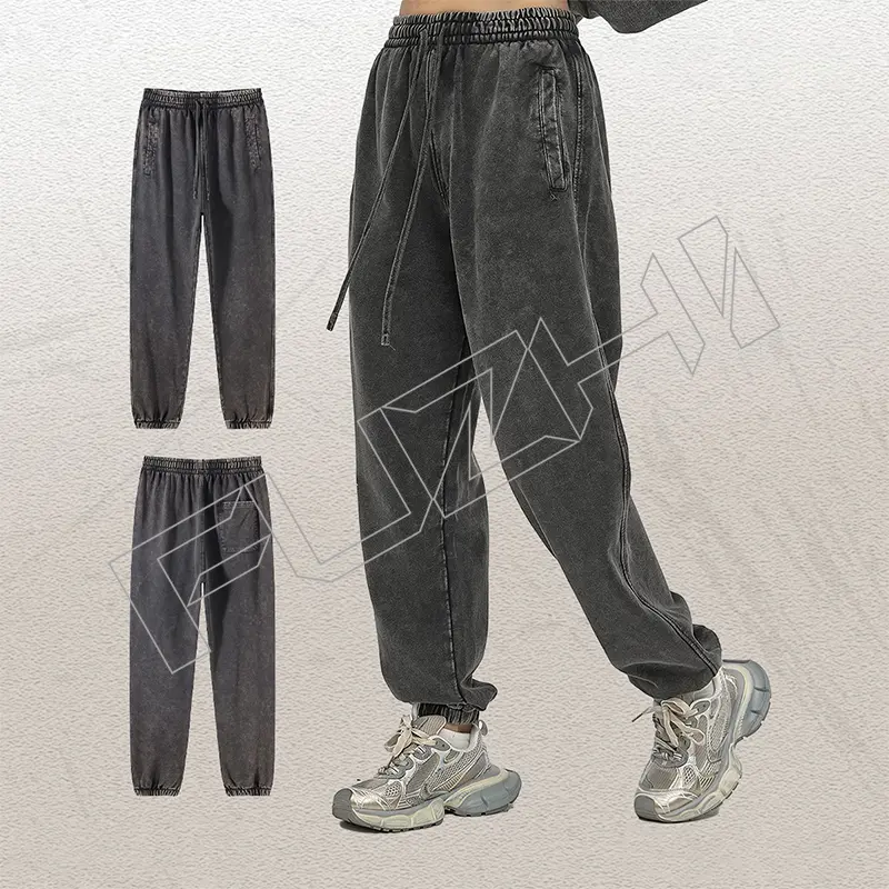 FZPA-2356 New men’s and women’s general fashion washed cotton casual loose pants retro sweatpants