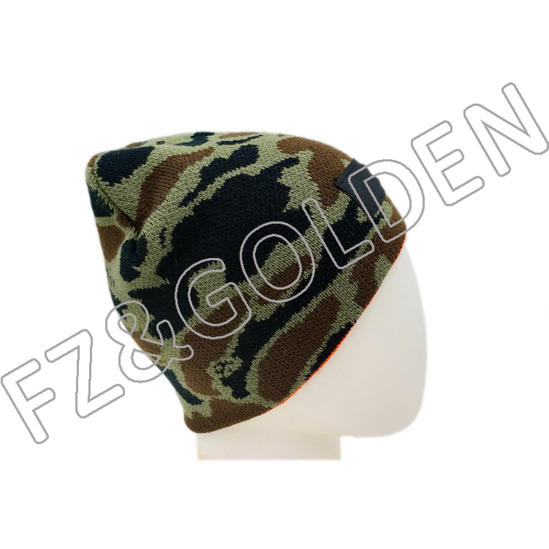 Cheapest High Quality Beanies Suppliers - 
 Warm Knitted Winter Camouflage Beanie Hat  - FUZHI