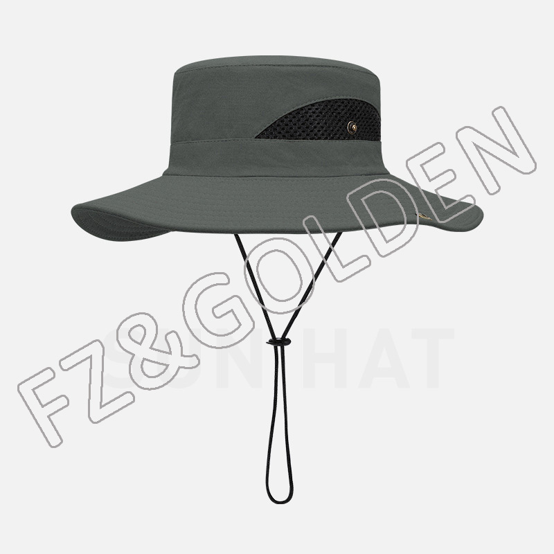 China Kids Hat Supplier - 
 Fishing Windproof UPF50+ UV Protection Beach Mesh Sun Fisherman Bucket Hats  - FUZHI