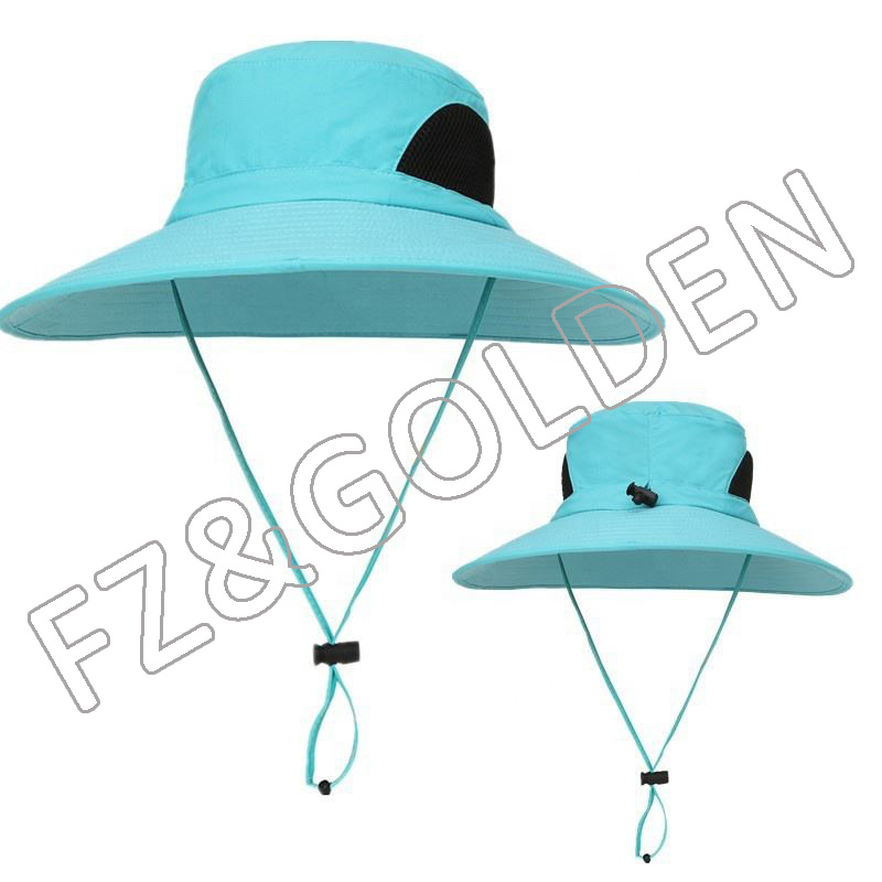Summer UV Protection Breathable Sun Fisherman Cap with Custom Logo