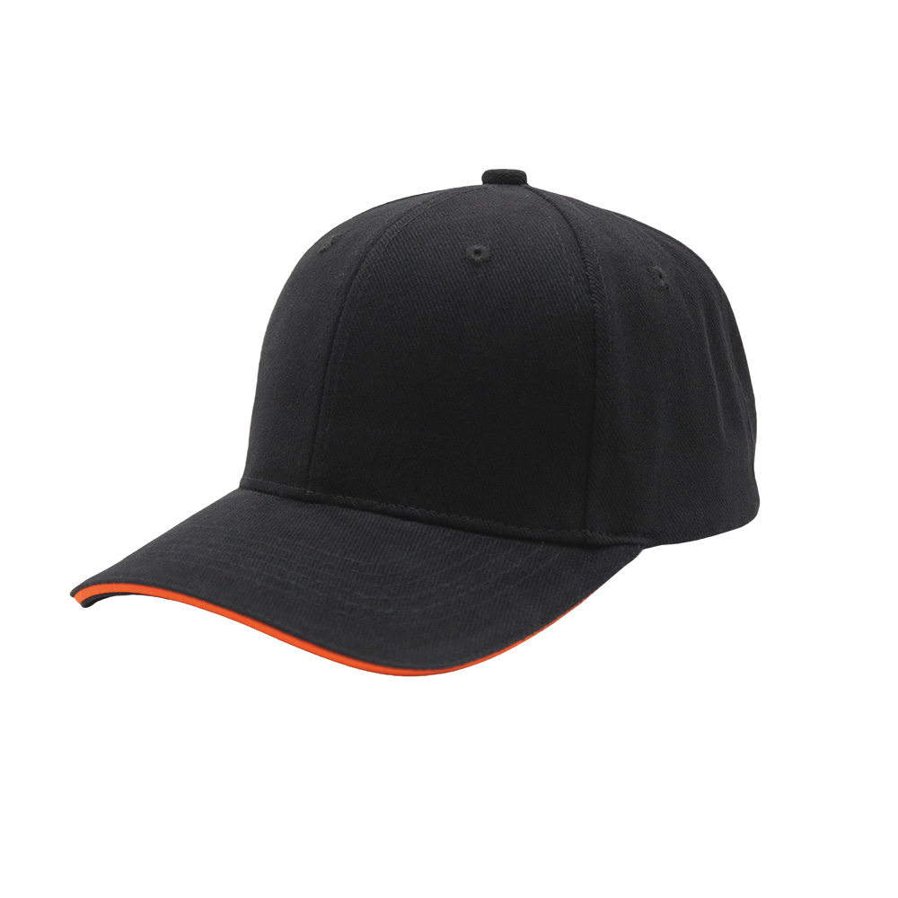 FZBC-6004-2 High-quality brushed cotton 6 panel sandwich baseball cap