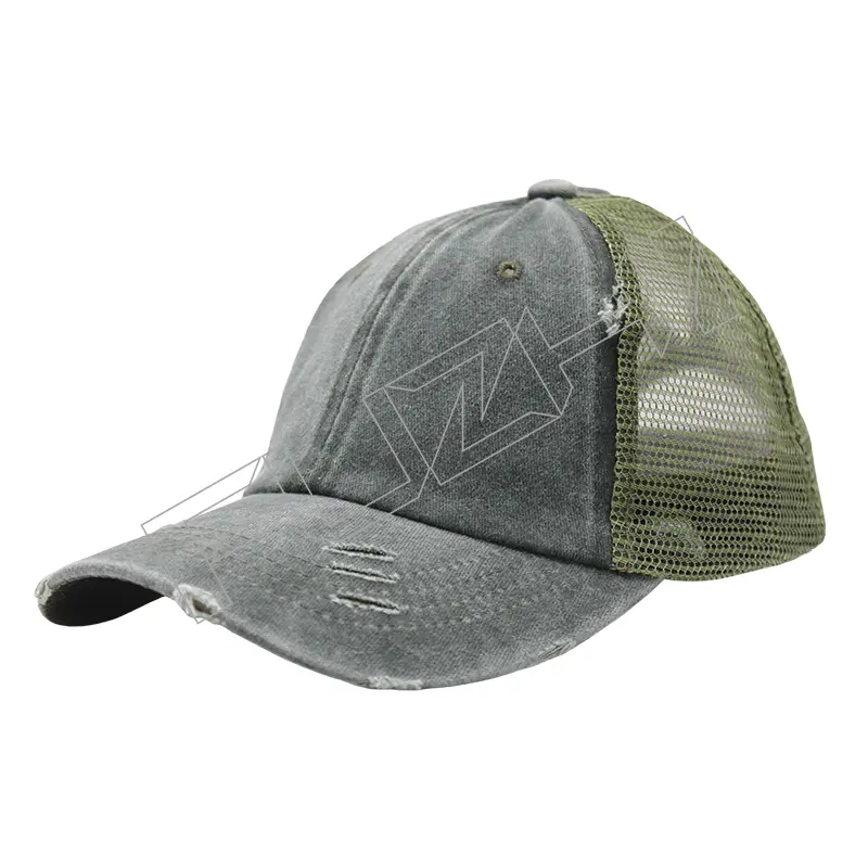 FZBC-6109 New fashion broken trucker washed vintage cap for men and women the same vintage fashion brand mesh baseball cap baseball cap wash to make old cap