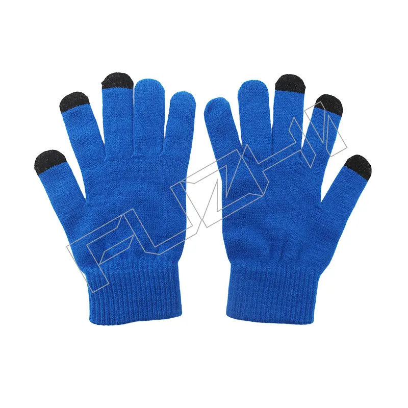 FZSC-3021 Customized men and women’s  winter warm knitted beanie scarf glove set outdoor weatherproof acrylic knitted beanie scarf  glove