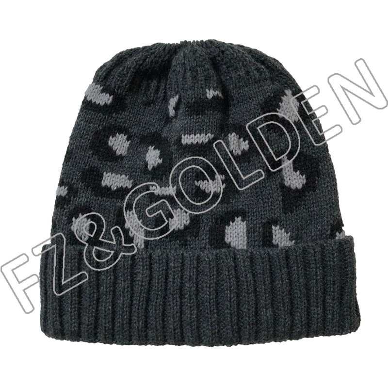 Custom Beanie Supplier - 
 Winter Warm Custom Elastic Running Beanie with Ponytail Hole  - FUZHI