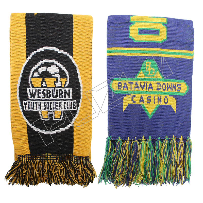 FZSC-3033 Football surrounding home atmosphere football fan stadium help football scarf gift football club double-sided knitted football scarf