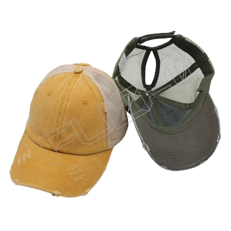 FZBC-6109 New fashion broken trucker washed vintage cap for men and women the same vintage fashion brand mesh baseball cap baseball cap wash to make old cap