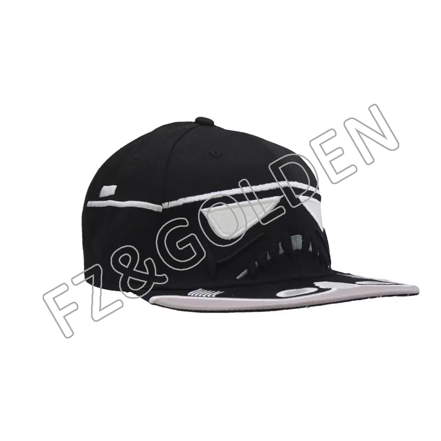 High-Quality 6 Panel Baseball Cap Manufacturers - 
 hip hop plain baseball sport flat peak visor snapback snap back cap and hats  - FUZHI