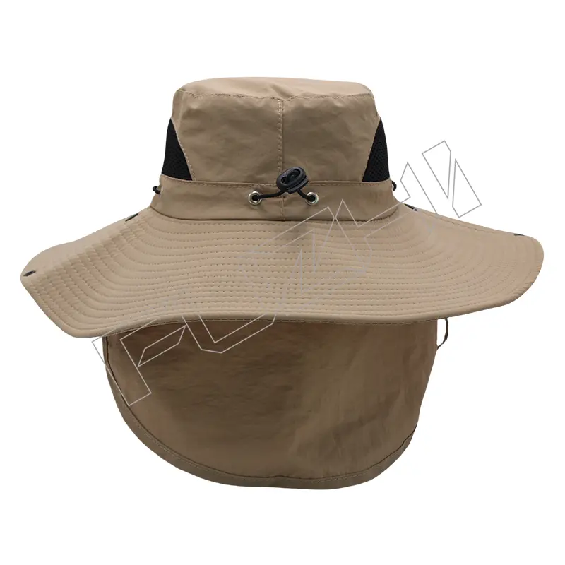 FZFH-2006 Summer quick-drying cape fishing hat sunblock hat outdoor sun hat UV protection sun hat Large brimmed hiking hat