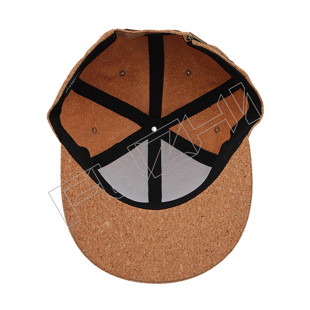 FZBC-6210 6 panel snapback cork wood cap