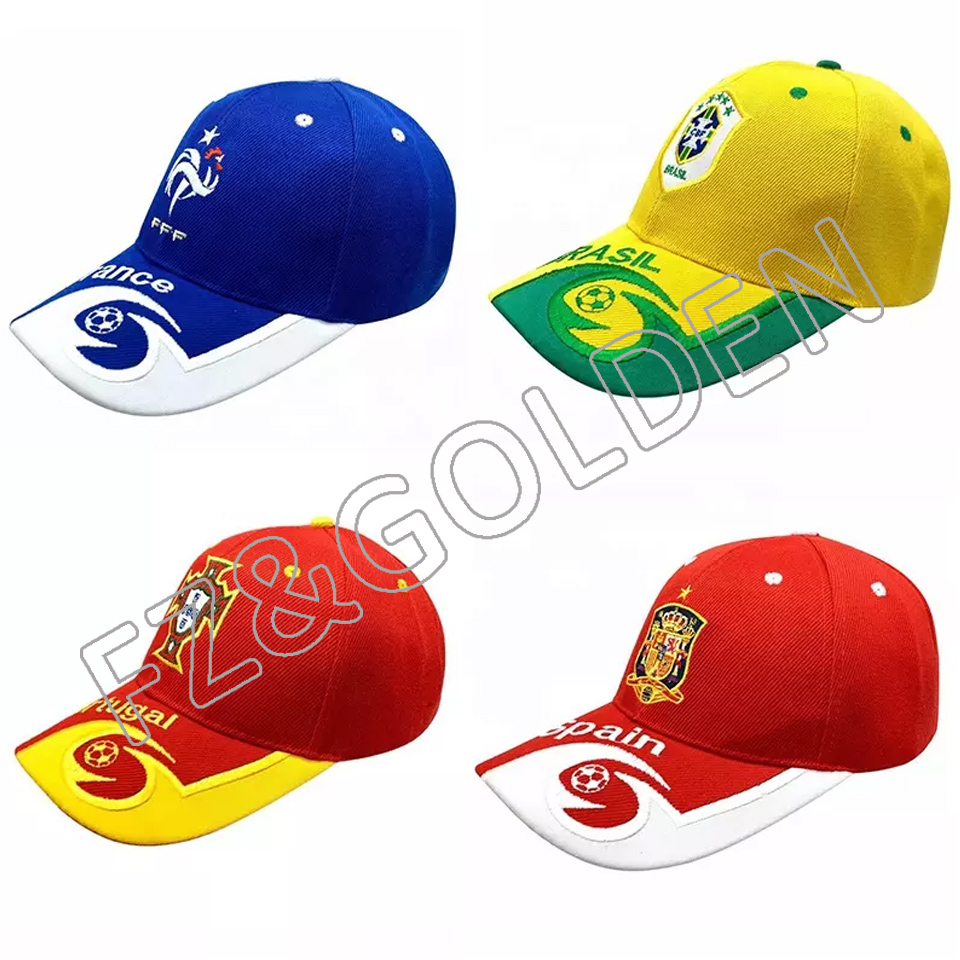Custom Design 2022 Qatar Sports Football Fans Caps Brazil World Cup Baseball world series cap