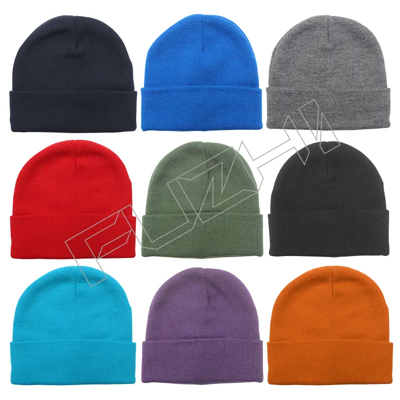 FZSC-3021 Customized men and women’s  winter warm knitted beanie scarf glove set outdoor weatherproof acrylic knitted beanie scarf  glove