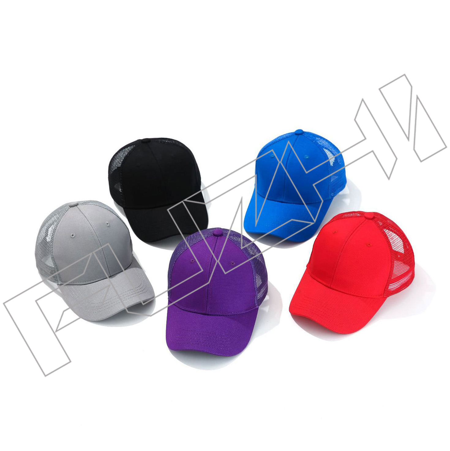 FZBC-6008 6 panel trucker cap