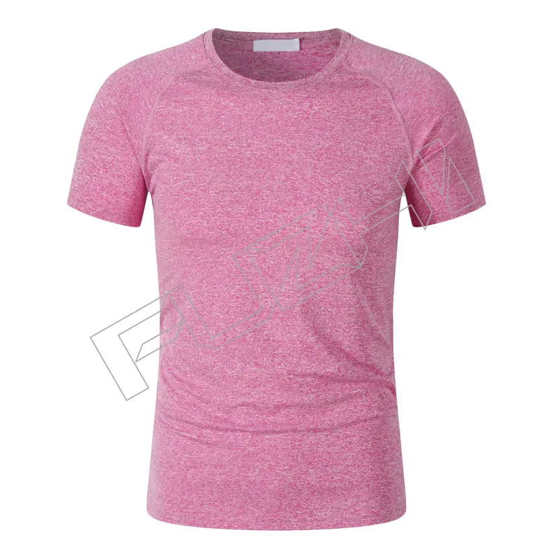 FZTS-1002 Summer cationic sports T-shirt custom outdoor running fitness round neck quick drying work shirt
