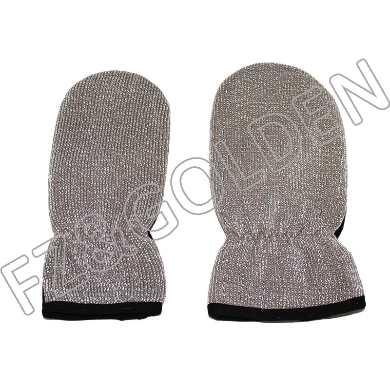 OEM/ODM Cotton Glove Supplier - 
 Reflective Knitted Adult Mitten  - FUZHI