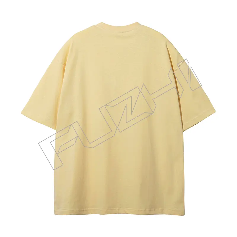 FZTS-1007 Over size T-shirt custom printed logo solid color cotton round neck short sleeve T-shirt with casual loose large size T-shirt