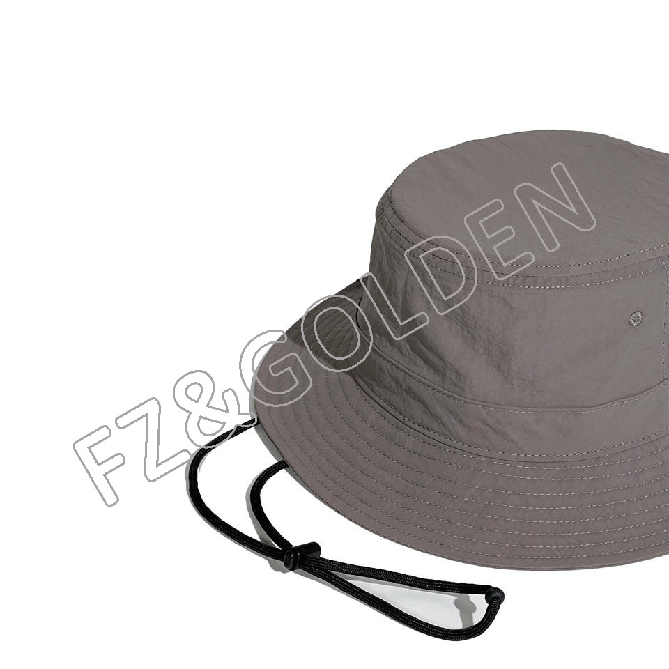 High-Quality Hat For Winter - 
 Salahe Unisex Cotton Solid Color UPF50 UV Boonie Beach custom bucket hat logo Cap  - FUZHI