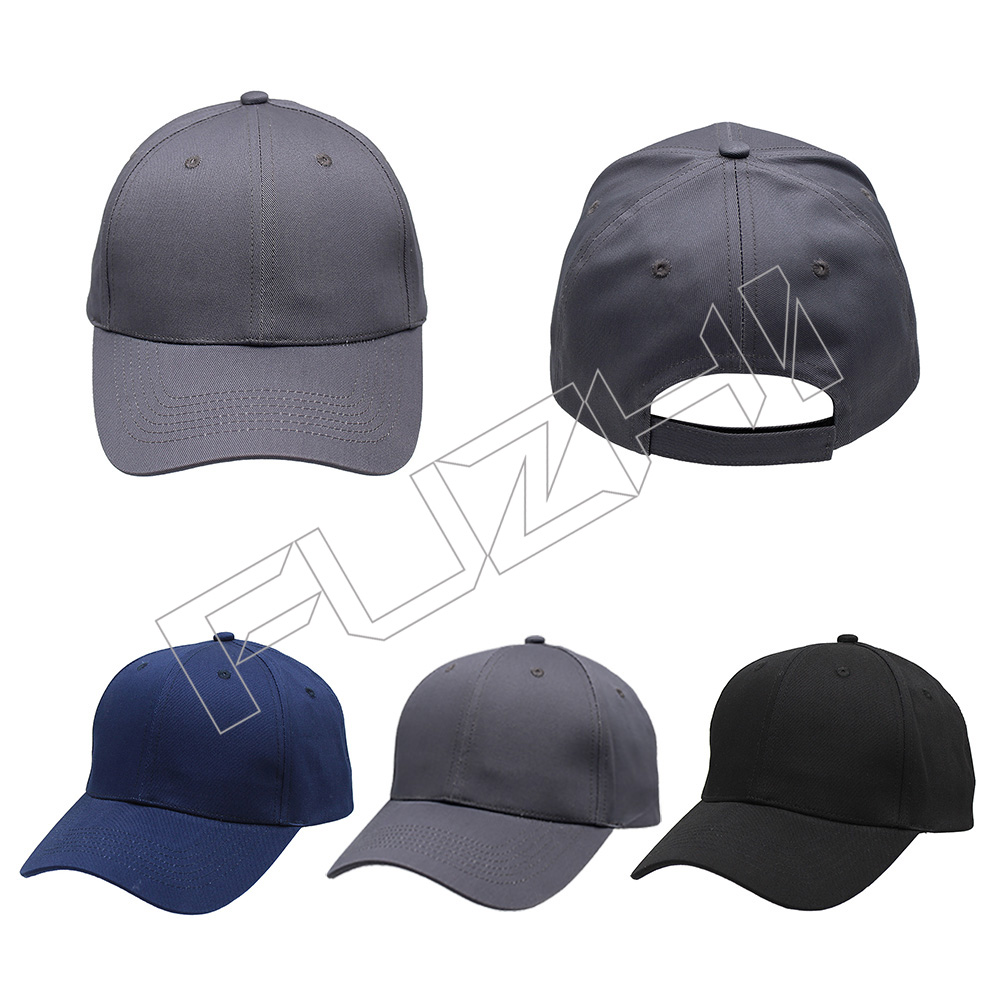 6 panel organic cotton baseball cap