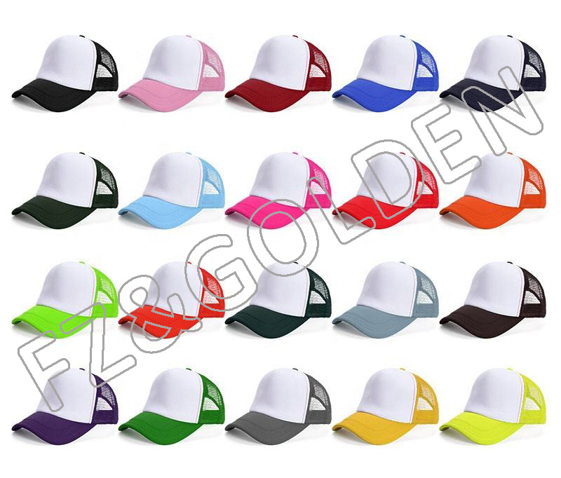 Trucker 5-Panel High Crown Mesh-Back Adjustable Strapback Cap 